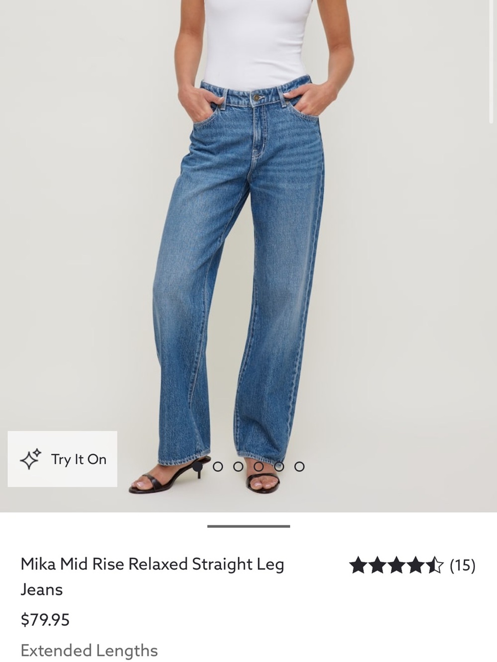 Dynamite Medium Blue Straight Leg Jeans